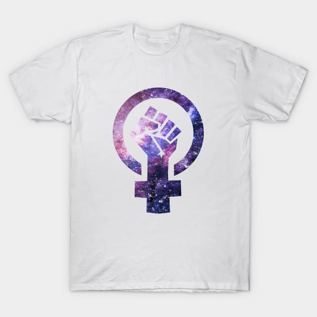 Women Power Galaxy T-Shirt by TinusCartoons